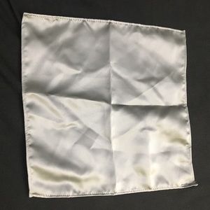 Metallic silver pocket square